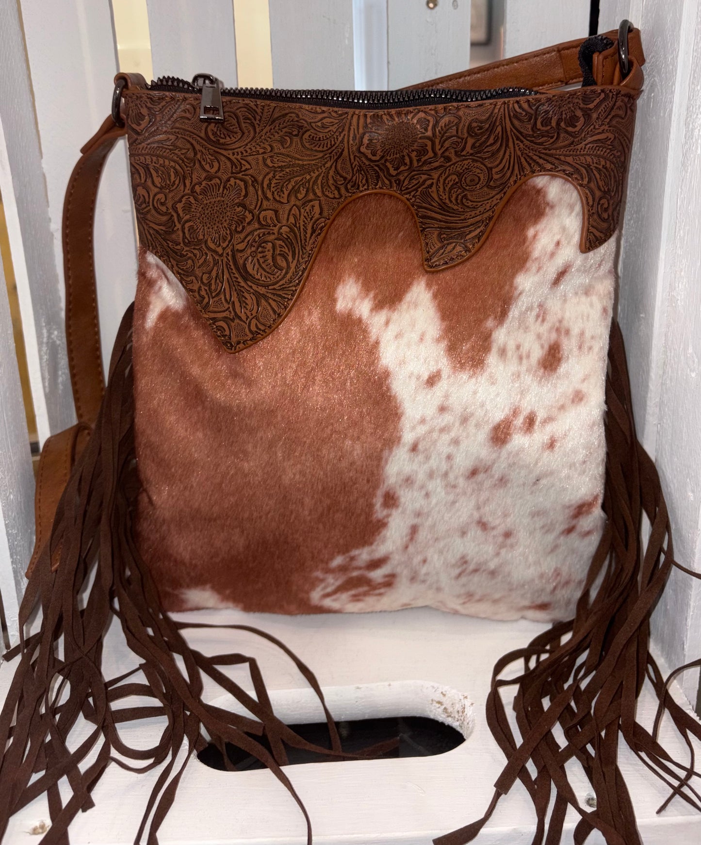 Sac a main avec peau de vache