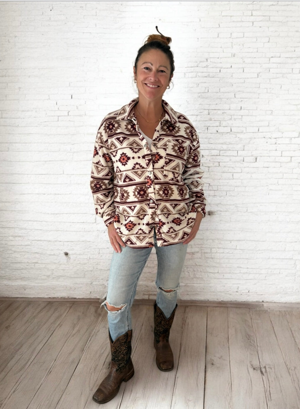 Veste à motifs aztèque