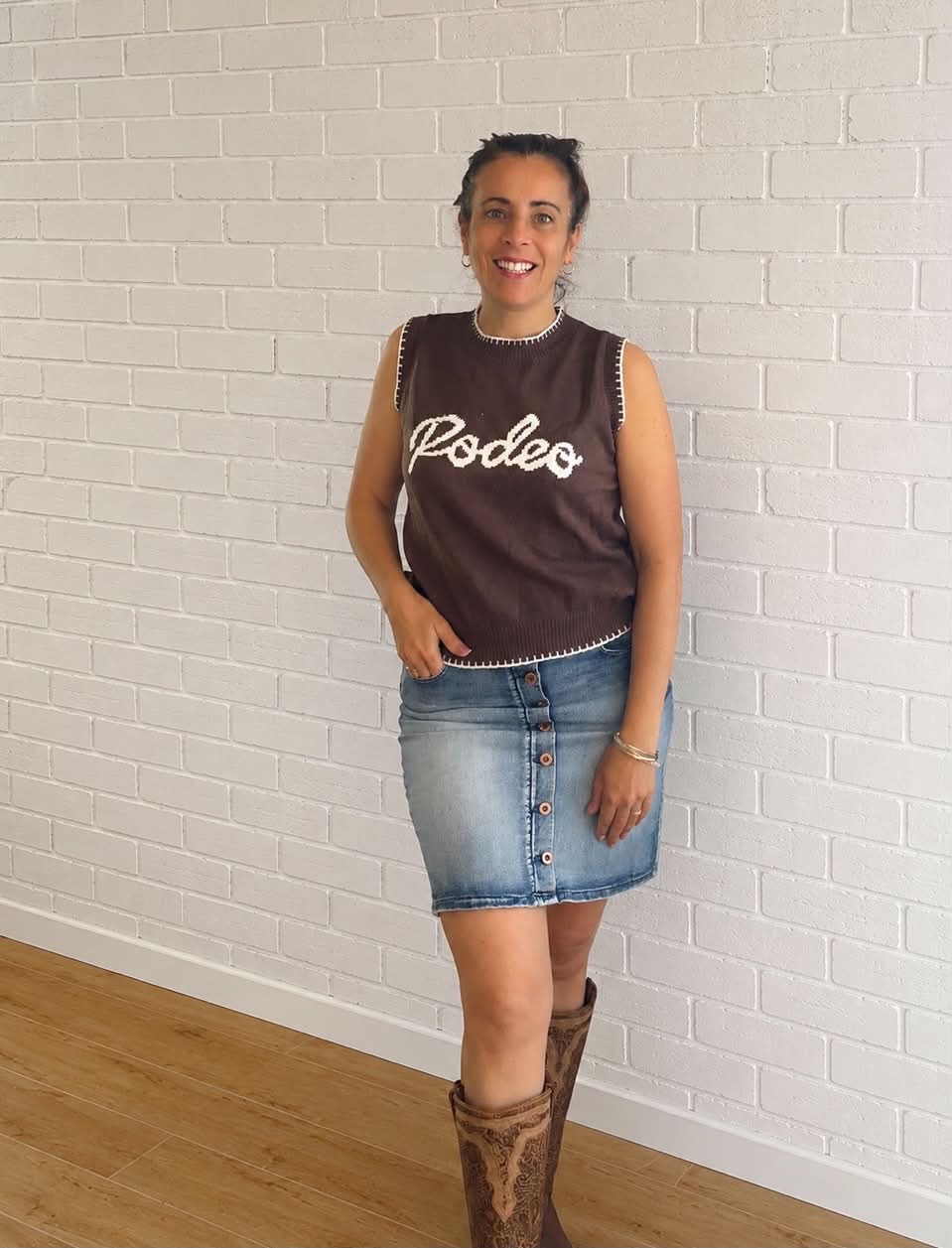 Chandail de tricot sans manche « Rodéo »