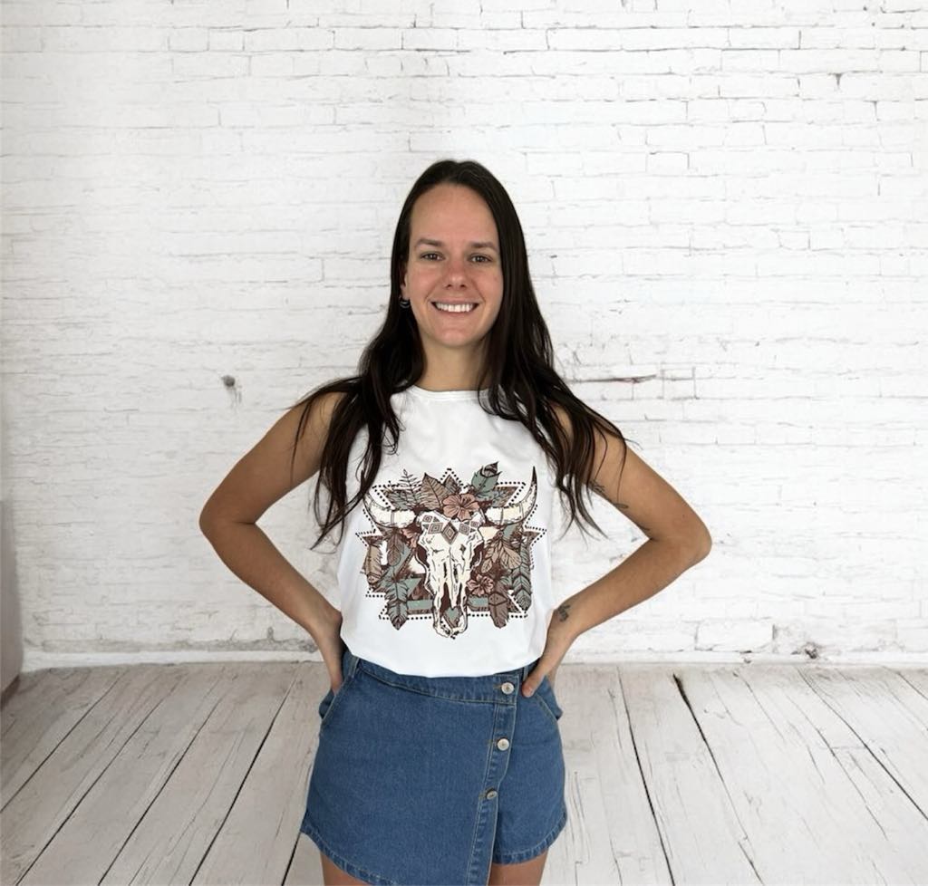 Camisole avec crâne de bœuf