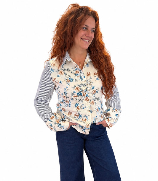 Blouse a manches longues avec imprimés
