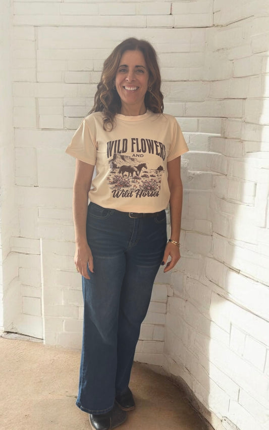 T-shirt avec chevaux