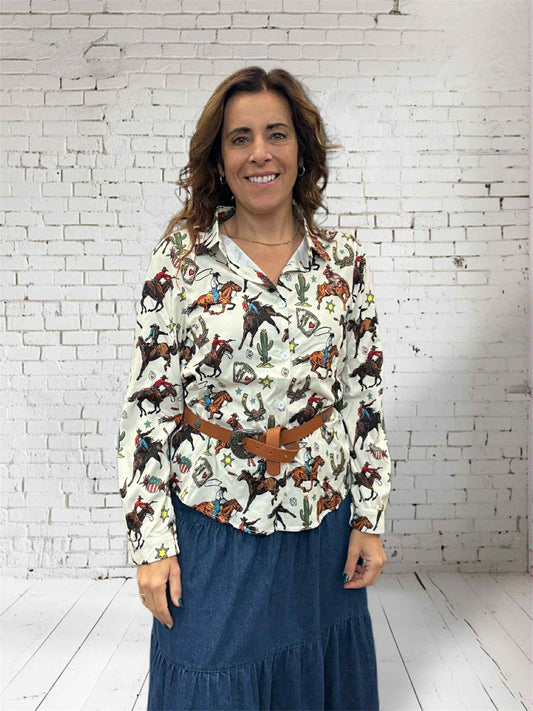 Blouse à motifs western