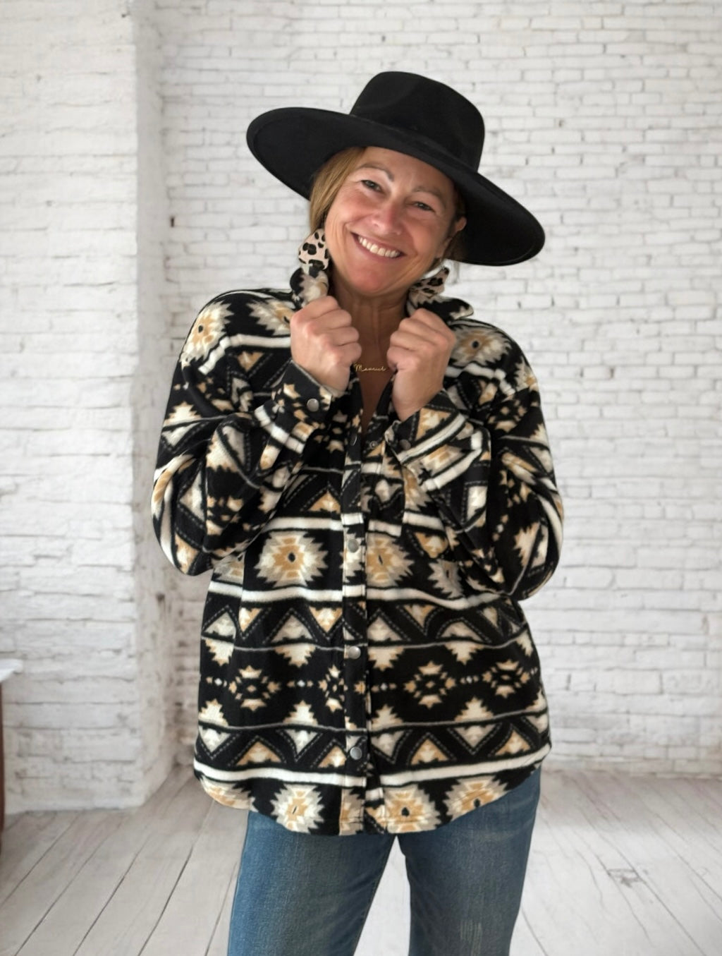 Veste à motif aztèque