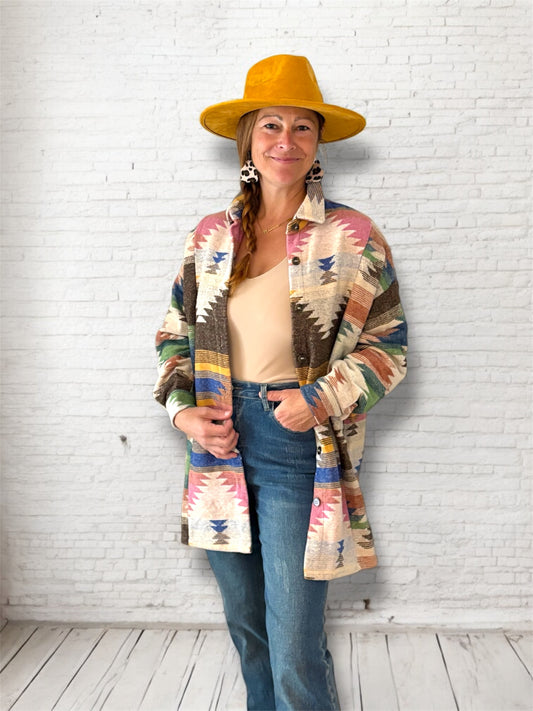 Veste à motif aztèque