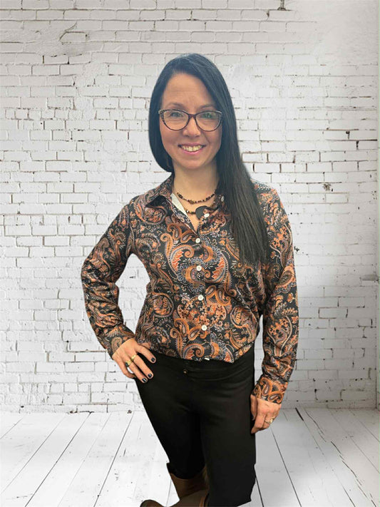 Chemise à motifs Paisley