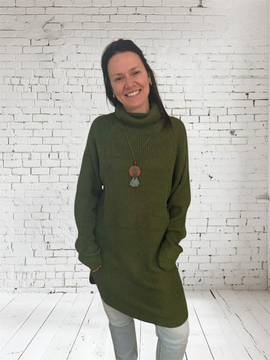 Chandail robe à col roulé