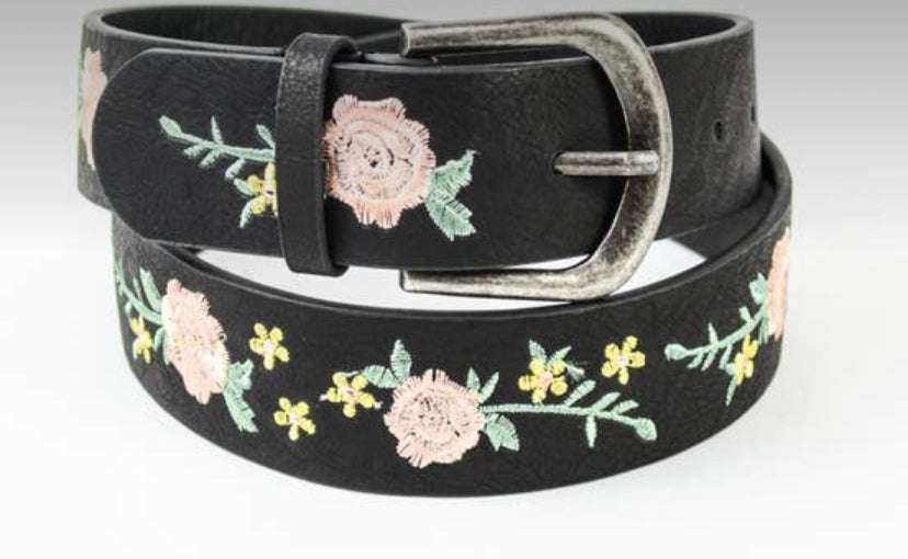 Ceinture à motifs floraux